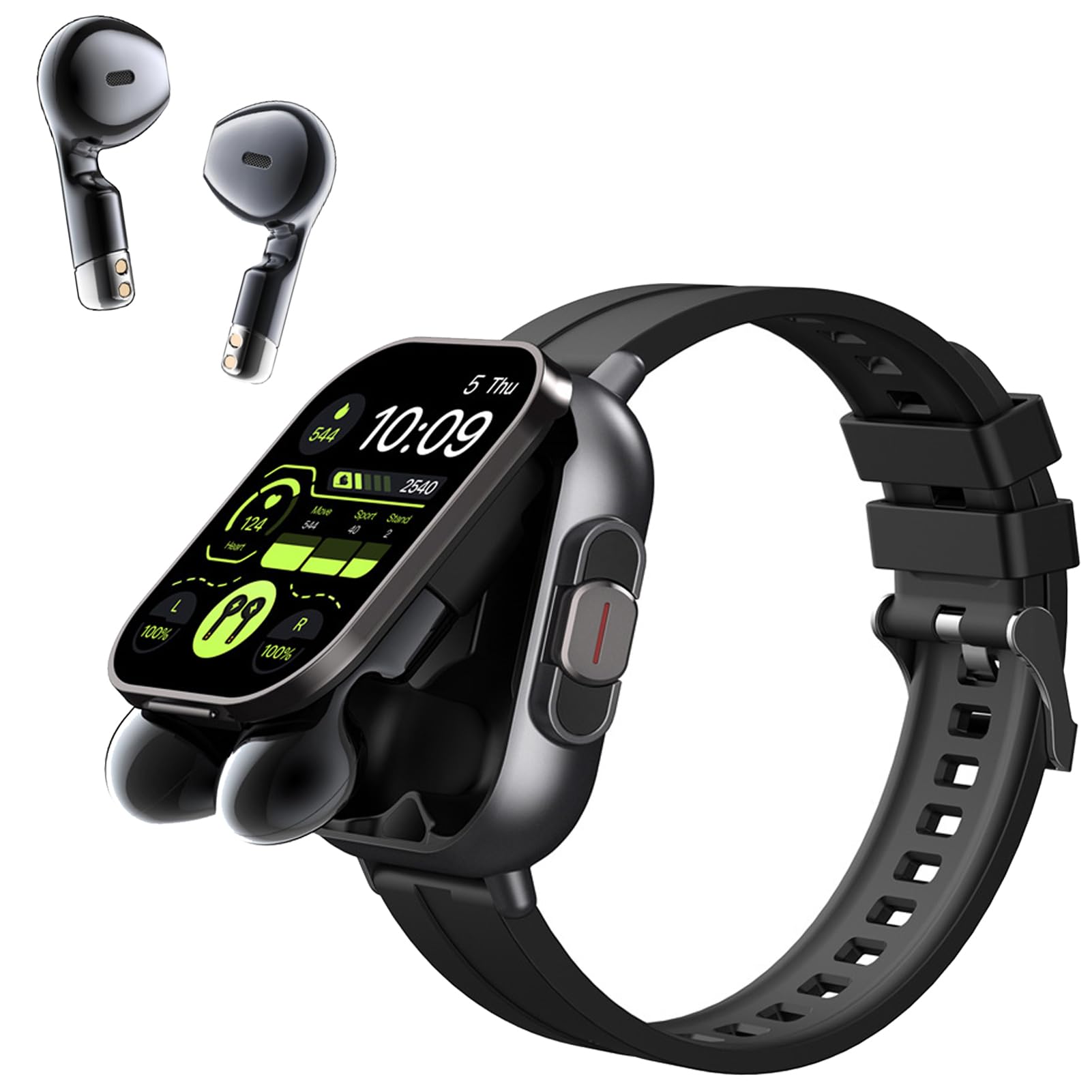 Level Watch Air — Reloj Inteligente 2 en 1 con Auriculares Integrados, Pantalla HD 2,01”, Monitor de Sueño, Salud y Actividad +100 modos